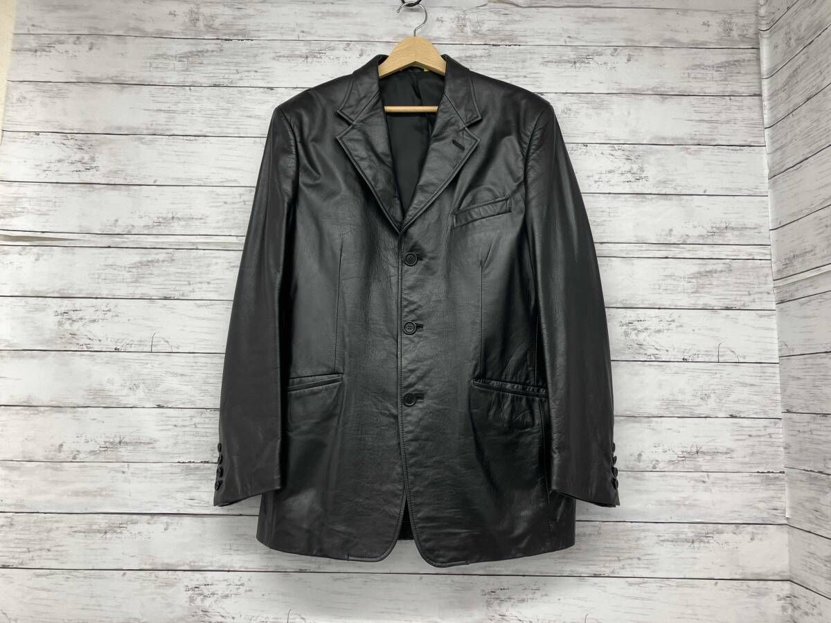 Paul Smith ポールスミス テーラードジャケット 633319 牛革 ブラック