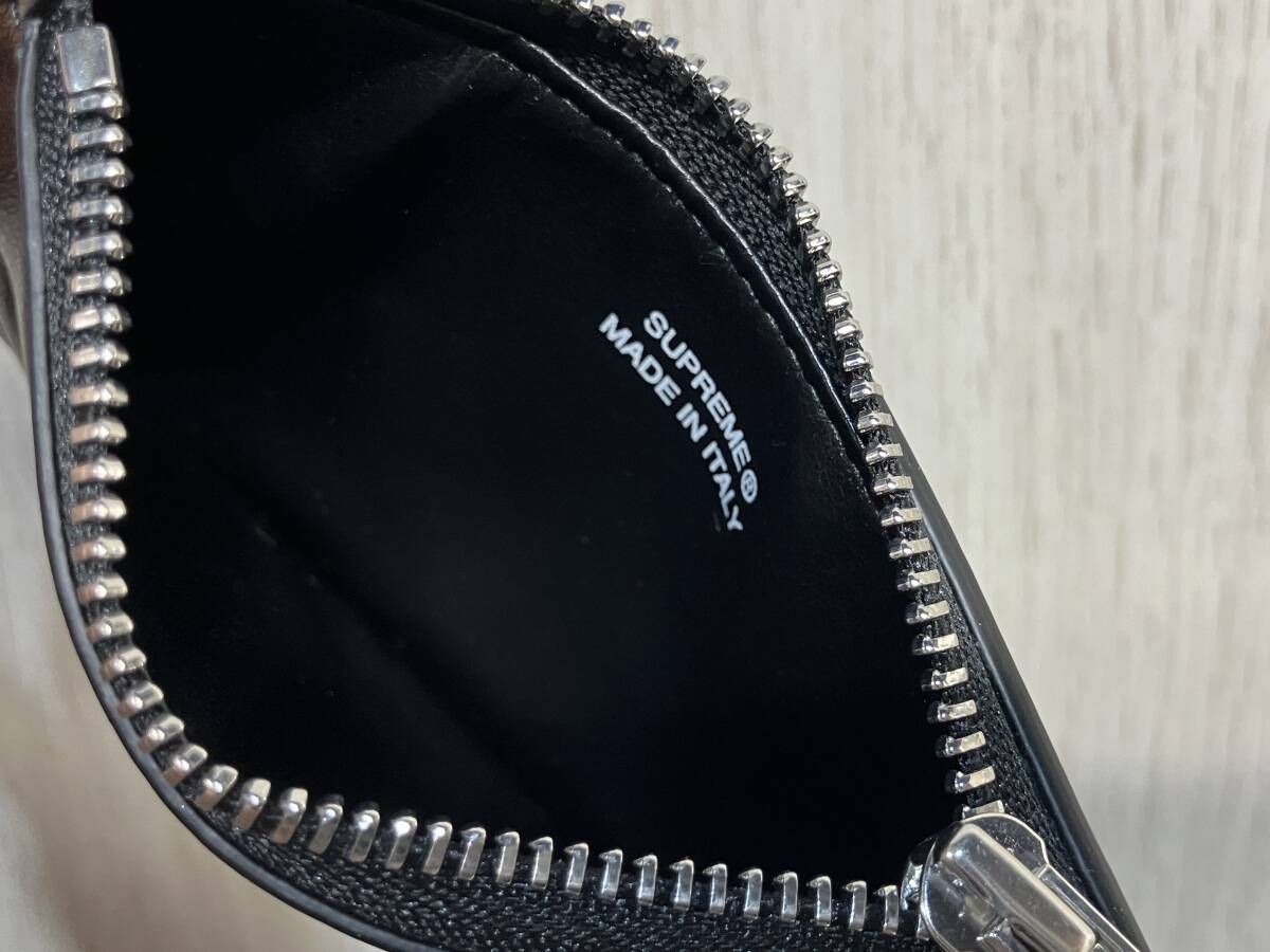Supreme イタリア製 25SS Leather Zip Card Holder 本革 レザー ジップ