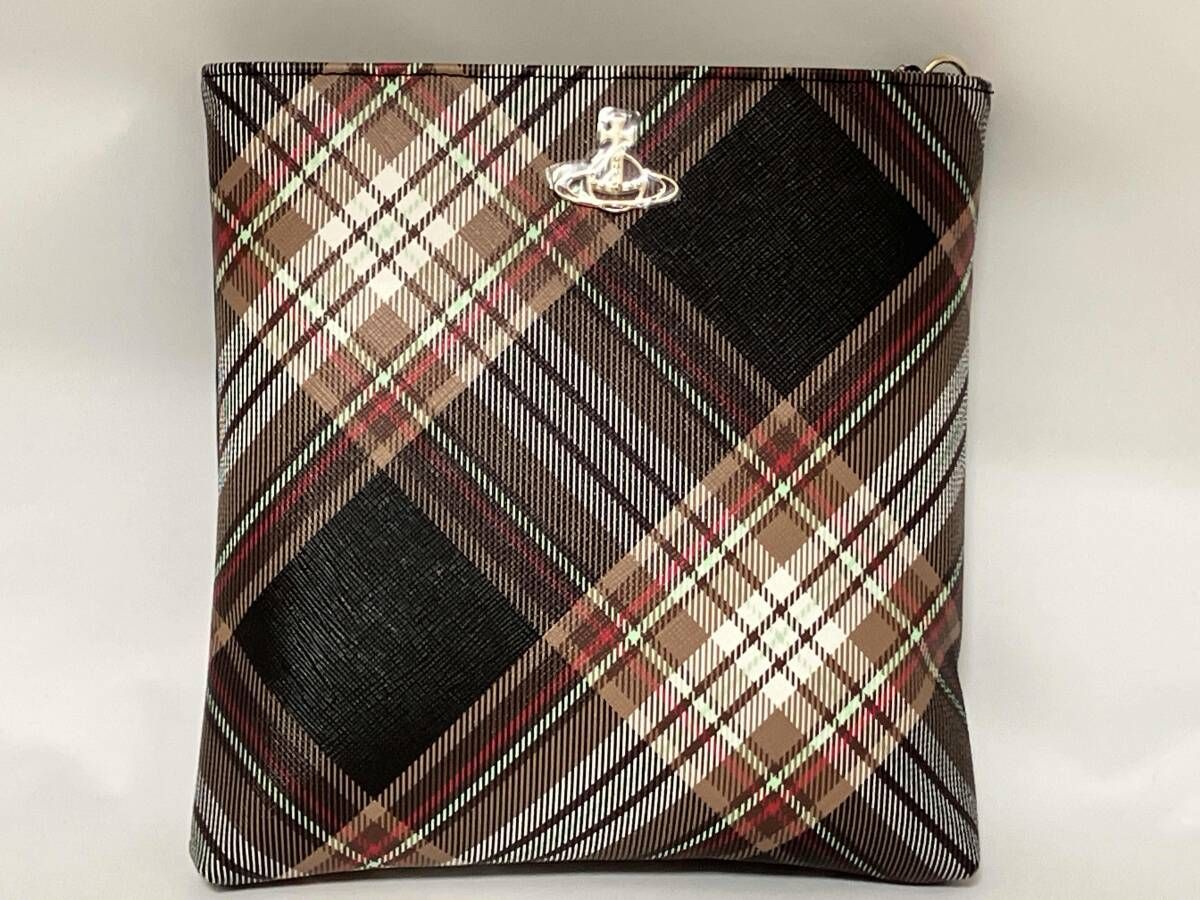 VIVIENNE WESTWOOD ヴィヴィアンウエストウッド ショルダーバッグ SQEARE CROSSBODY ダービー タータンチェック き