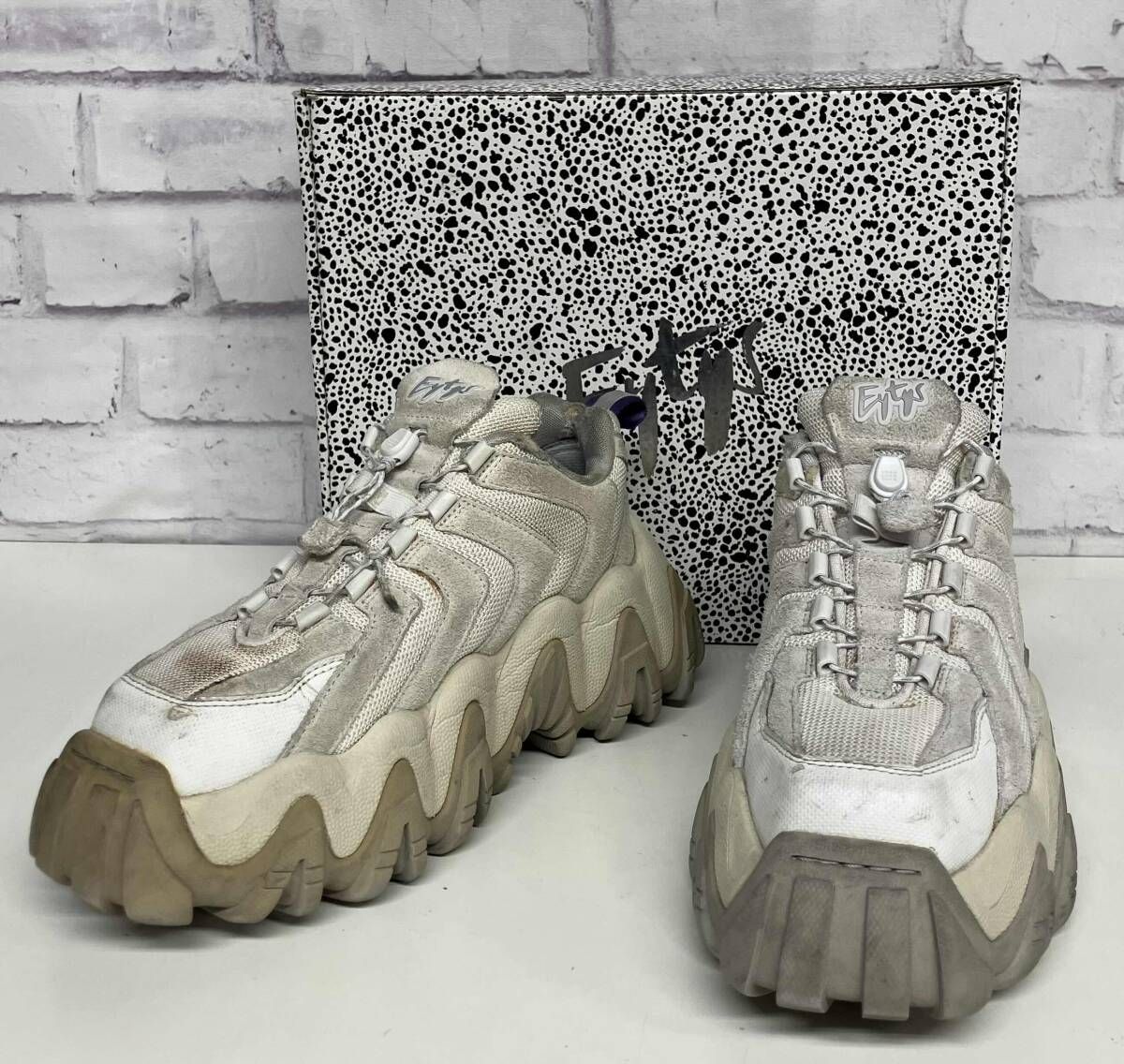 EYTYS エイティス Halo Suede スエードスニーカー サイズ39 オフホワイト チャンキーソール 厚底スニーカー メンズ 冬