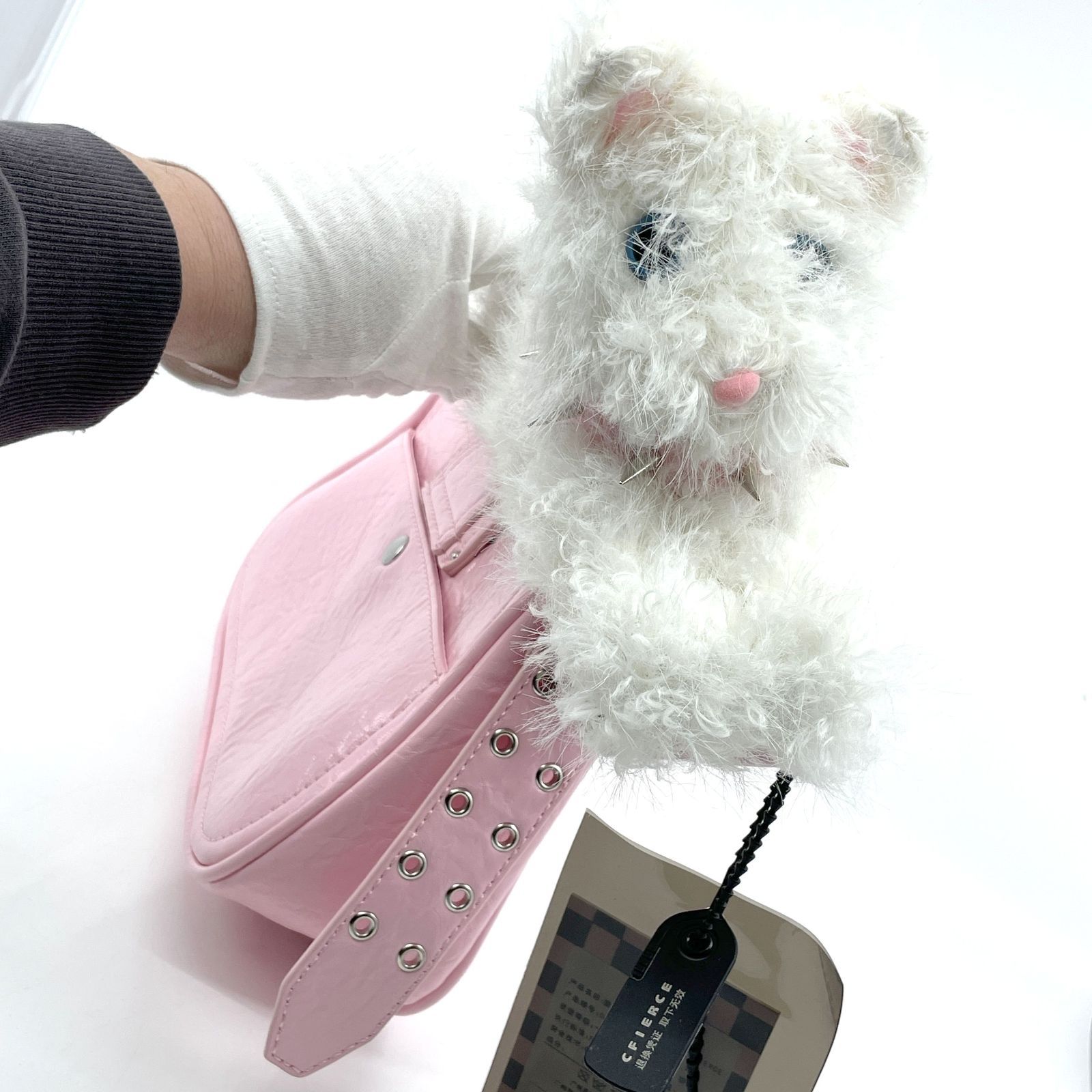 タグ付き CFIERCE 猫ぬいショルダーバッグ ワンショルダー ピンク