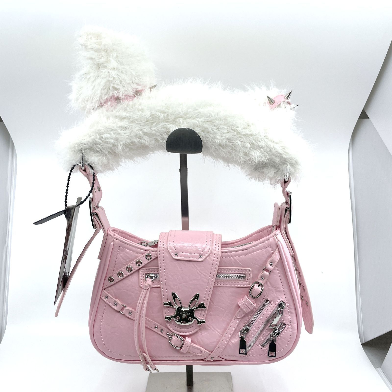 タグ付き CFIERCE 猫ぬいショルダーバッグ ワンショルダー ピンク