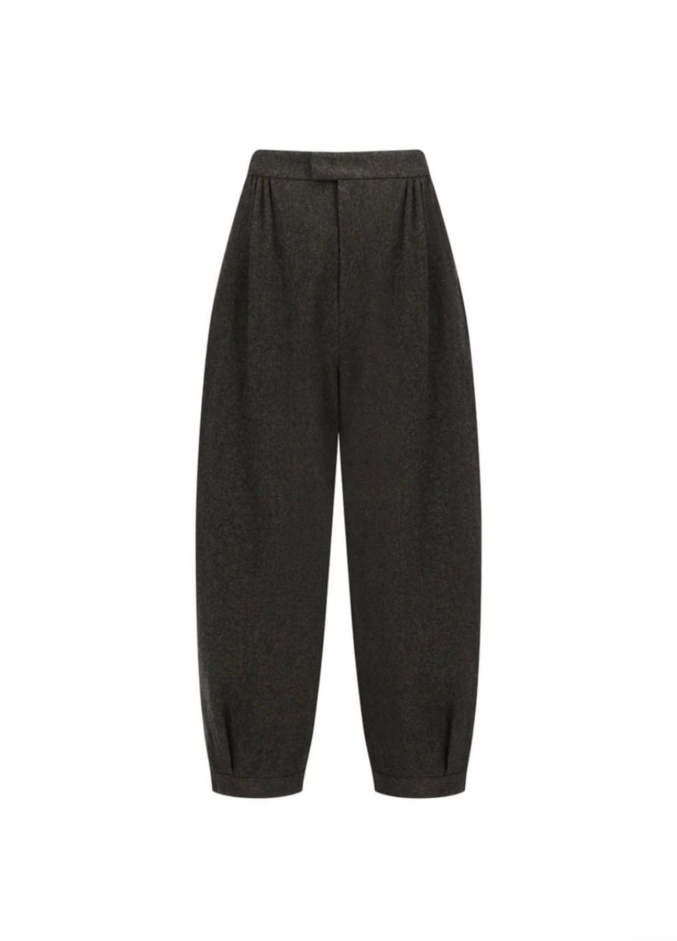 AMOMENTO Mens Wool Shirring Pants