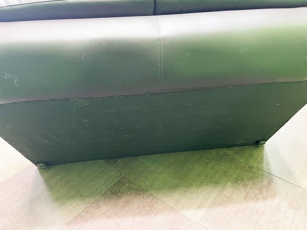 ダークブラウン色 2人掛けハイバックソファー