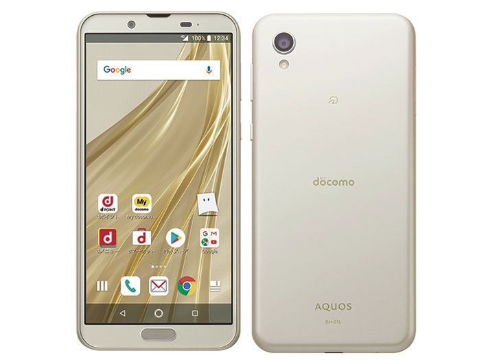 ♥品 訳あり SIMフリー AQUOS sense 2 SH-01 L 32 GB シャンパンゴールド