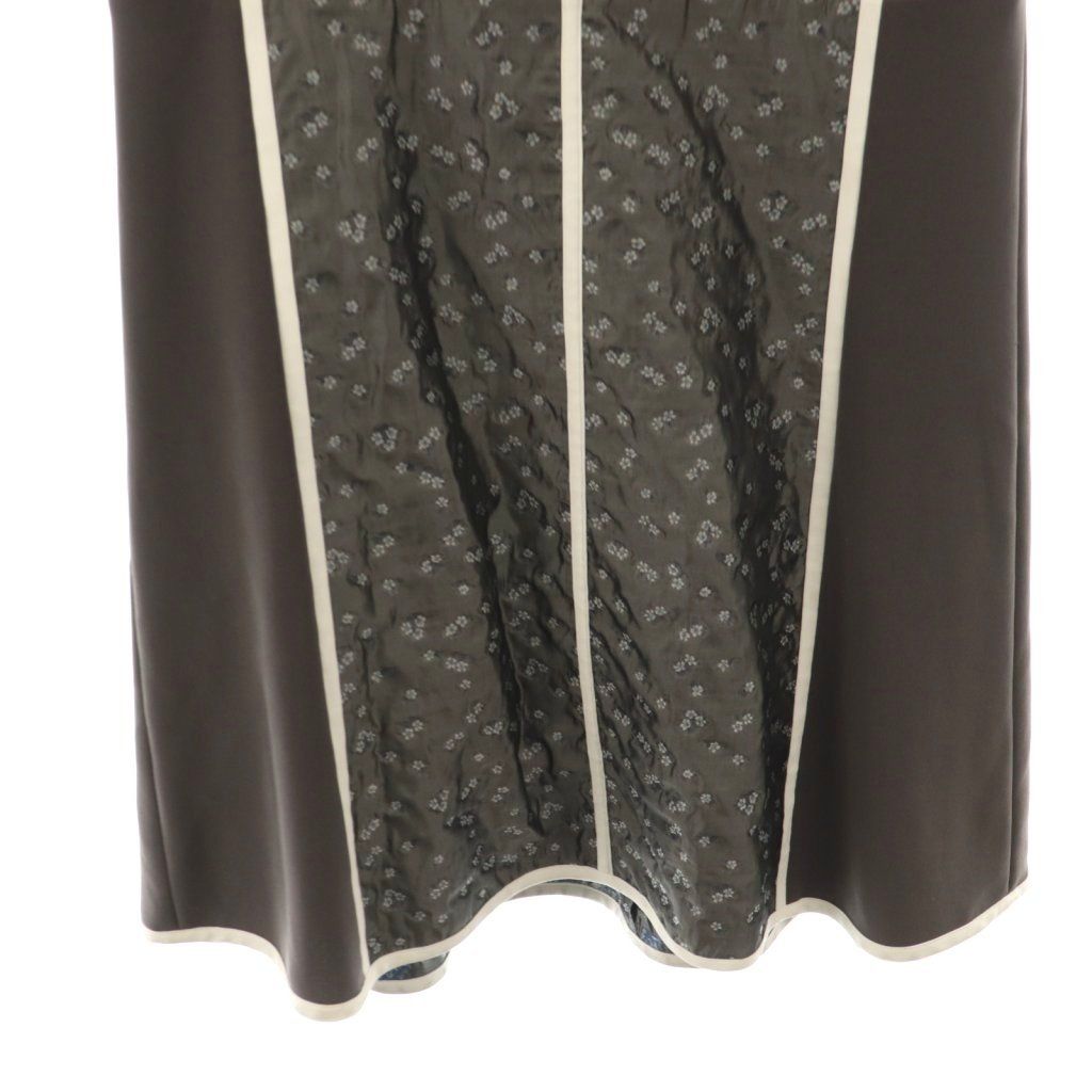 マメクロゴウチ Mame Kurogouchi Osmanthus Motif Jacquard Skirt