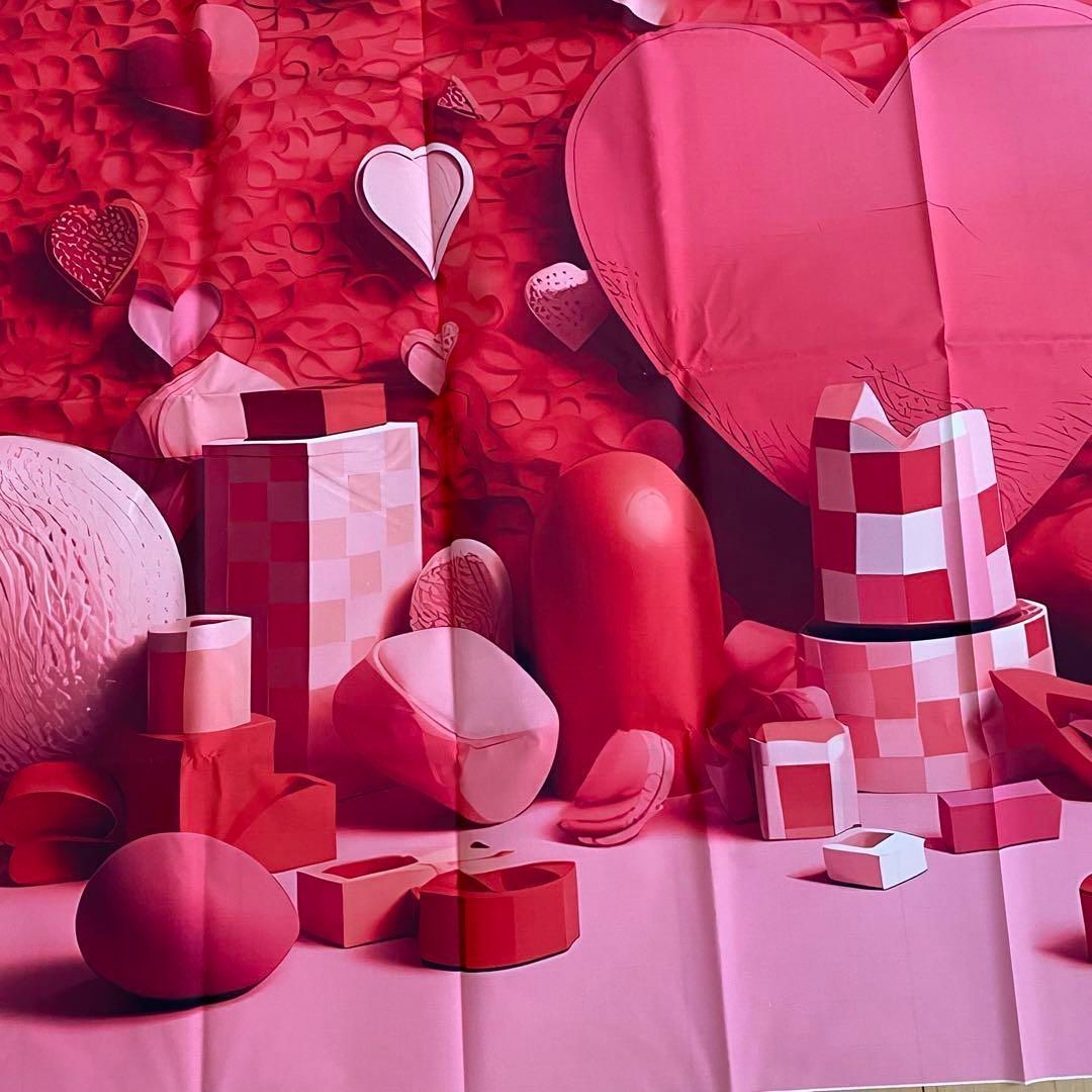 タペストリー 背景布 バレンタイン パーティー ハート 壁掛け 模様替え