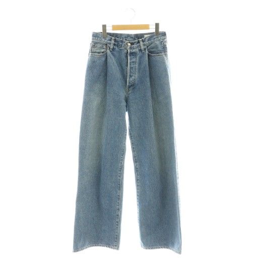 ハイク HYKE DENIM WIDE LEG デニムパンツ ジーンズ 2 ブルー |DF OS