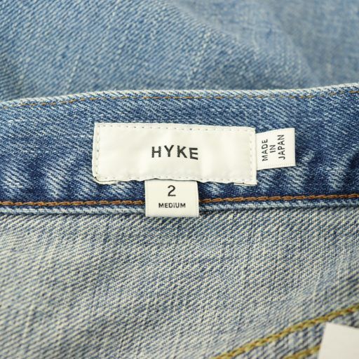  ハイク HYKE DENIM WIDE LEG デニムパンツ ジーンズ 2 ブルー |DF OS デニム ジーンズ パンツ