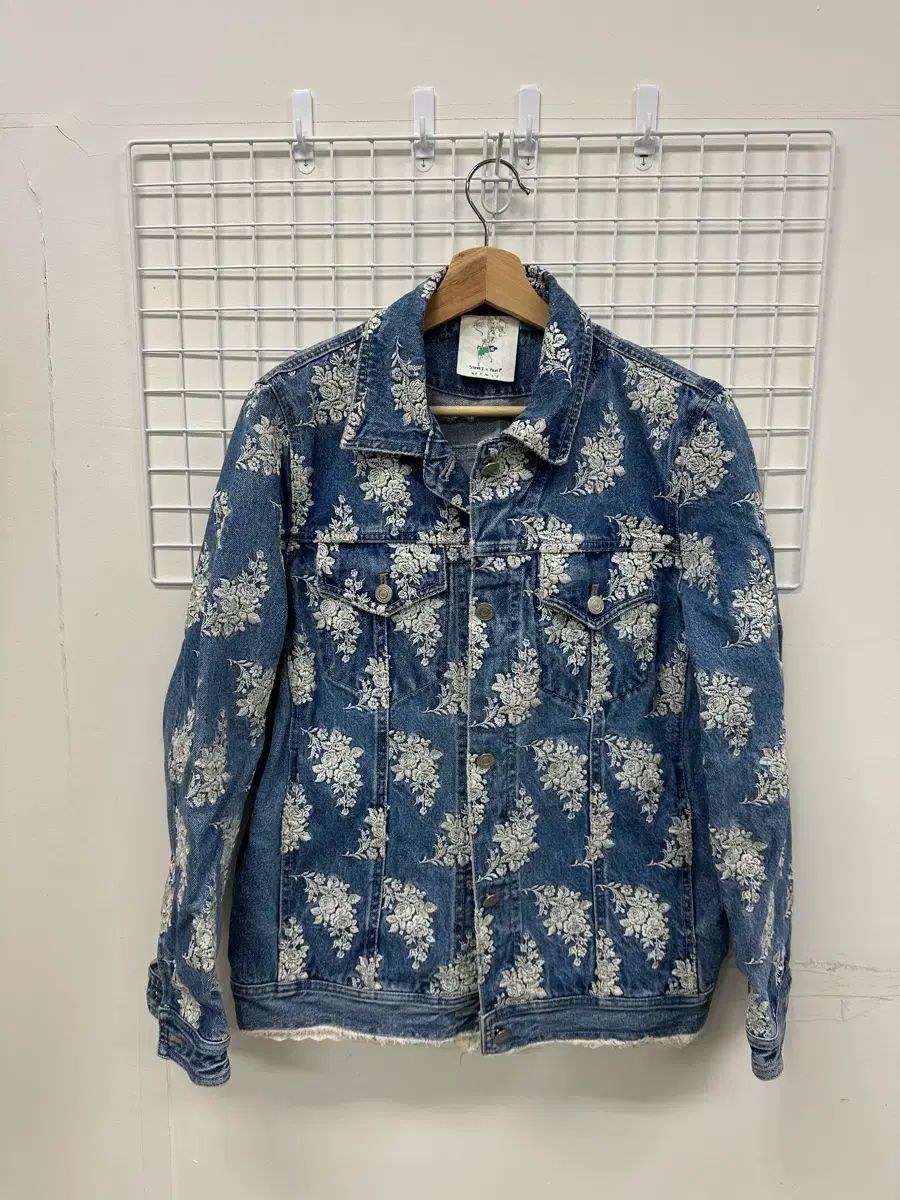 Steve J- Yoni P フラワー刺繍 デニム ジャケット mサイズ