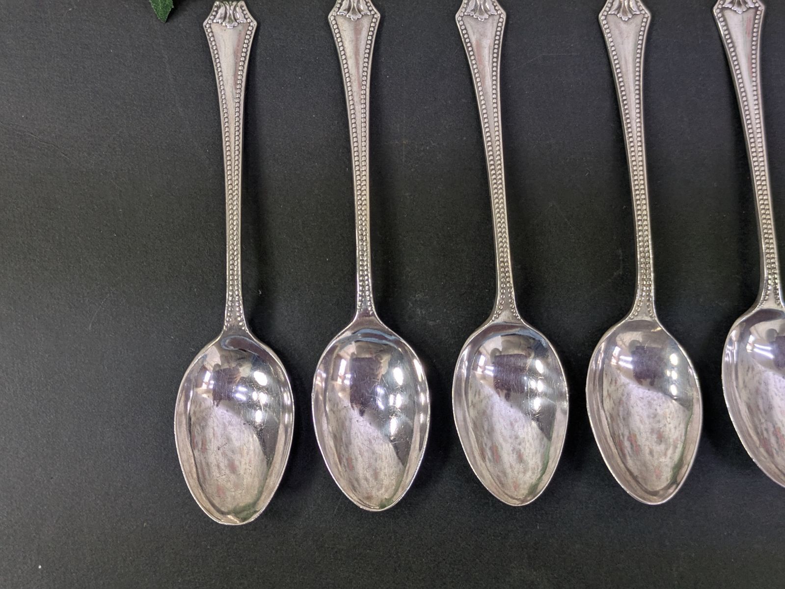 スターリングシルバー イギリス バーミンガム 1926〜31年 刻印入り スプーン 5本セット