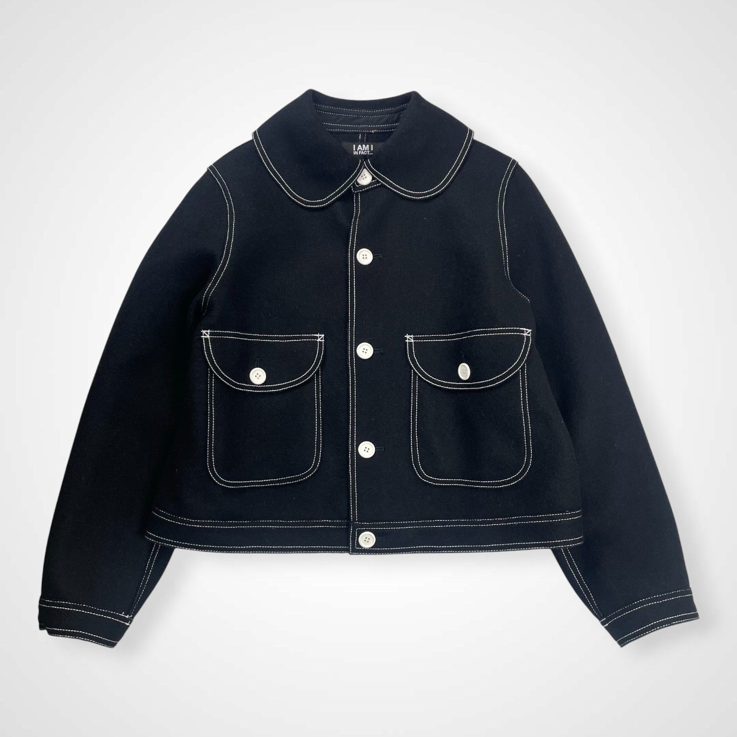 I am in fact アイアムアイ インファクト | MELTON stitch ブルゾン 参考定価 23 000 tax SIZE