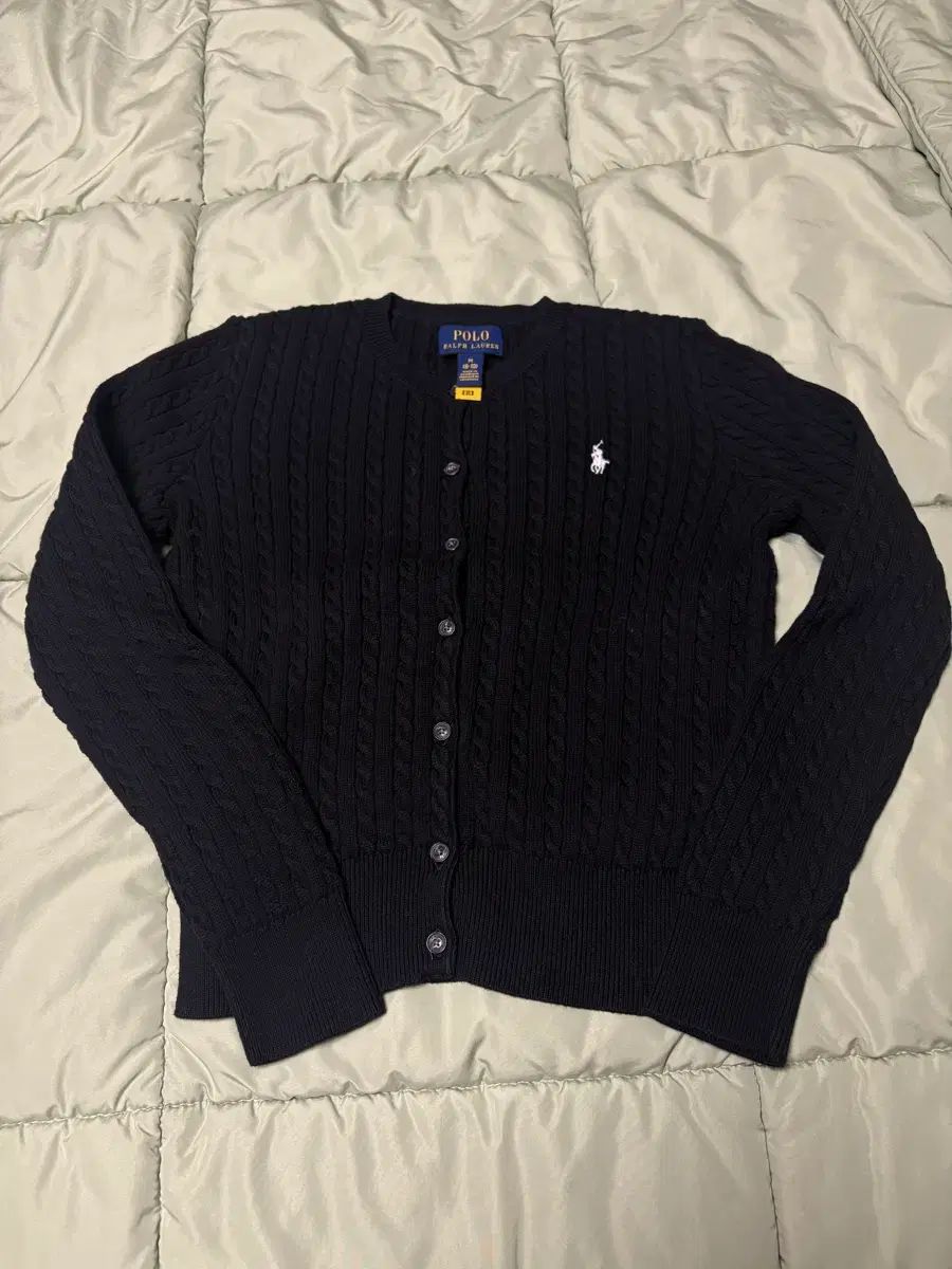 ポロ ガールズ カーディガン ブラック m