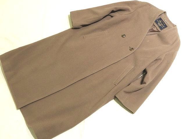 C 90 イエナ スローブ ノーカラー コート ロング サイズF グレージュ系 ウール レディース IENA SLOBE 7 L