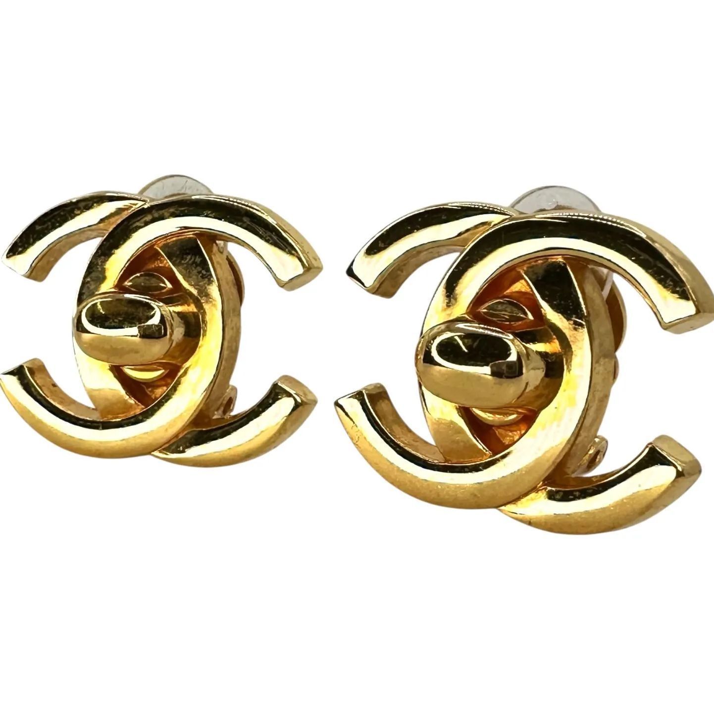 CHANEL】シャネル 95A ココマークターンロック イヤリング 両耳用