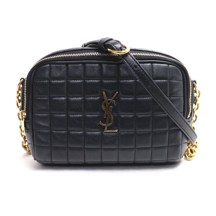 SAINT LAURENT サンローラン カサンドラ マトラッセ カレ ミニ カメラバッグ ショルダーバッグ ブラック 764809 レディース