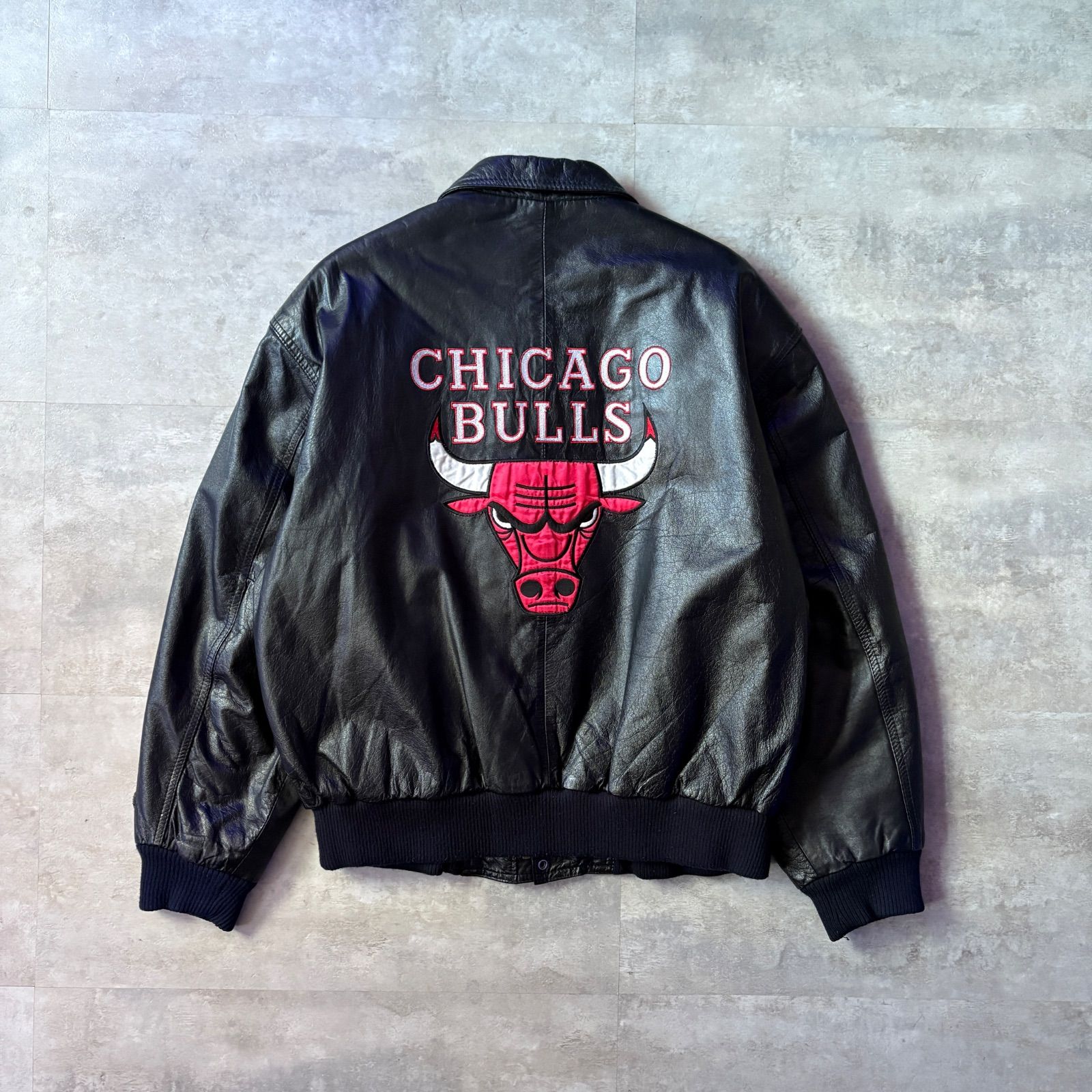 Pro Player NBA CHICAGO BULLS leather jacket レザージャケット XL