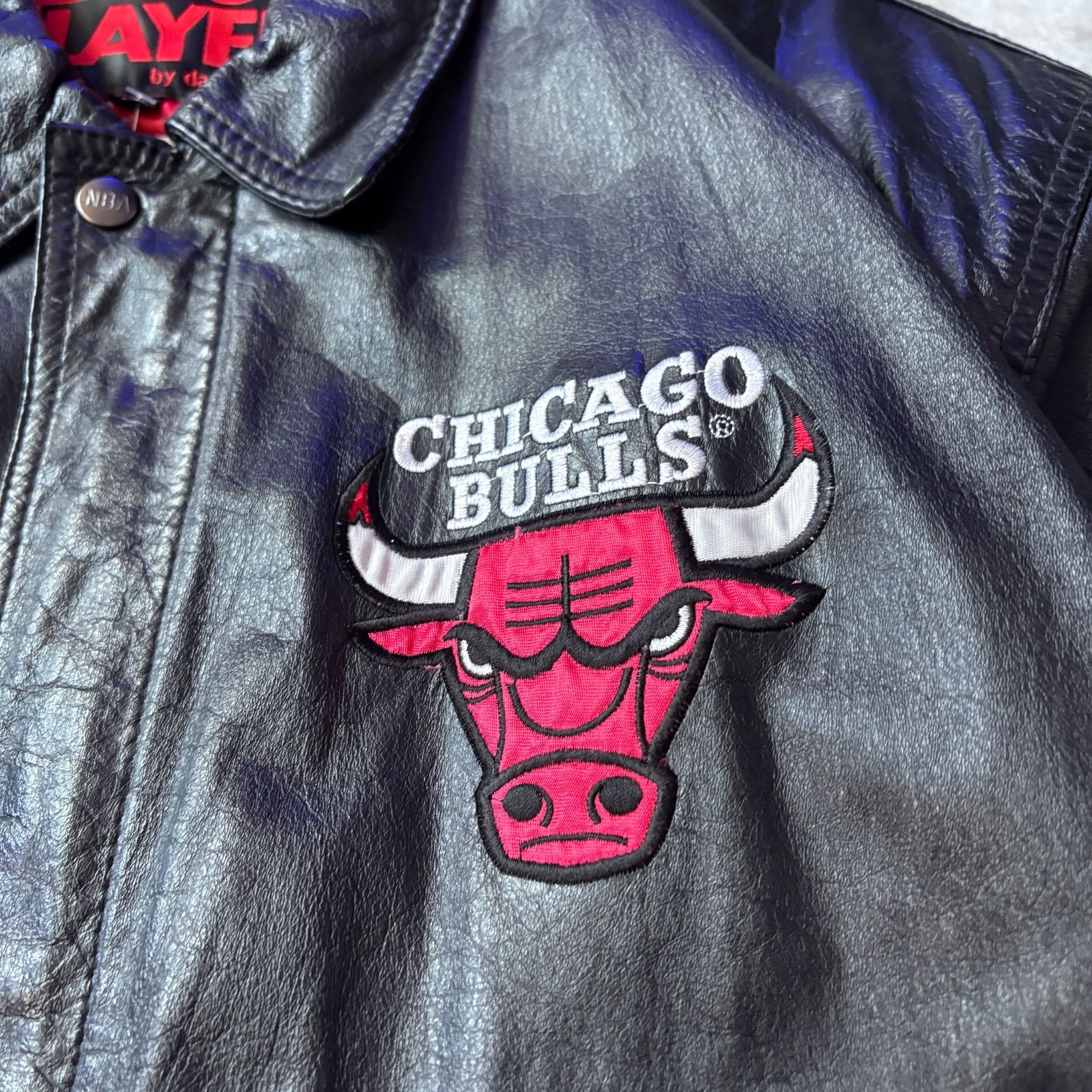 Pro Player NBA CHICAGO BULLS leather jacket レザージャケット XL