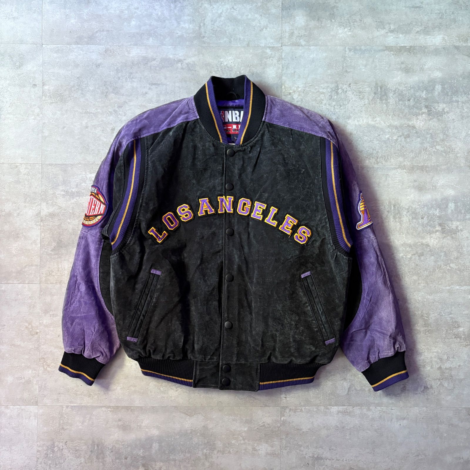 NBA G-III CARL BANKS Los Angeles LAKERS leather jacket レザー