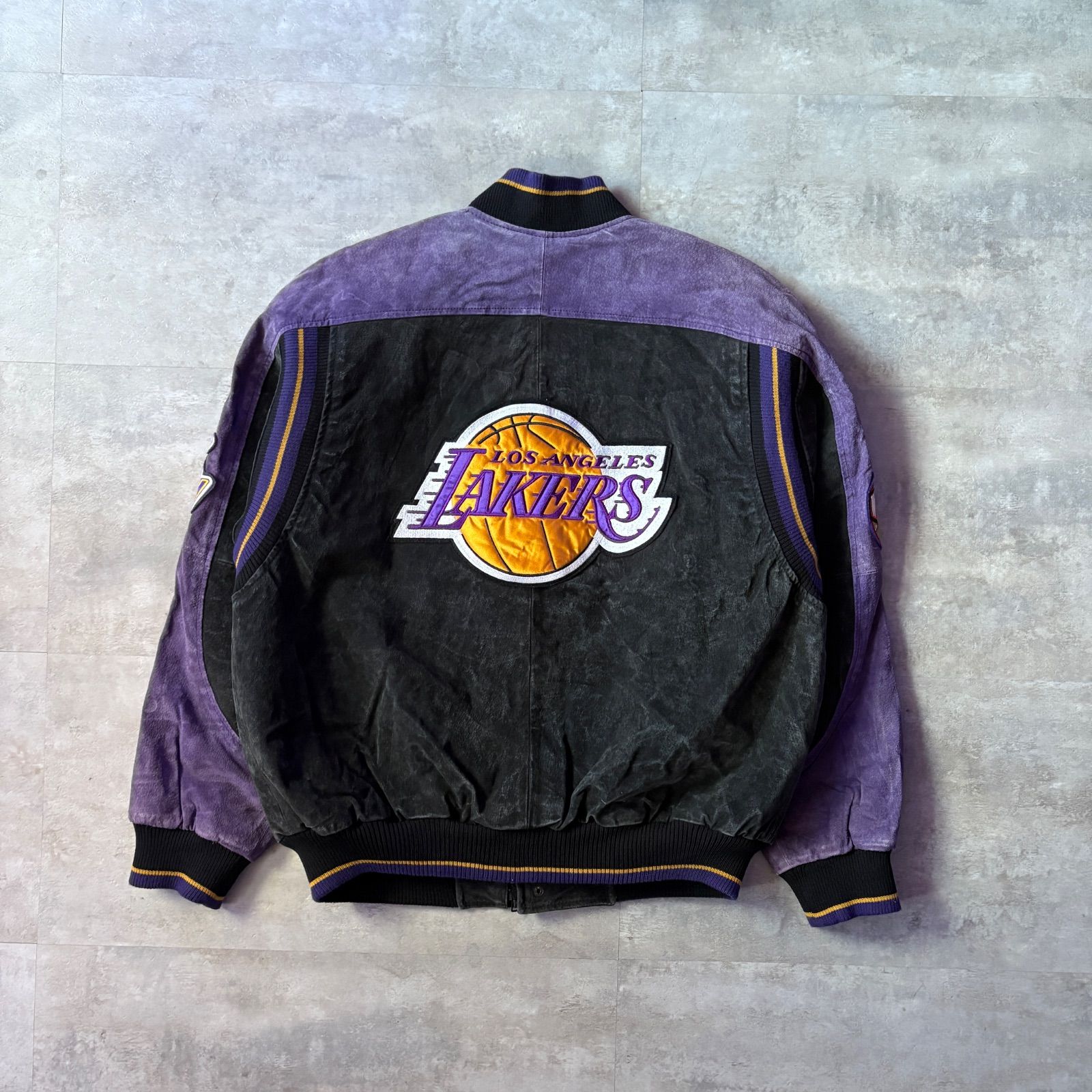 G-III レイカーズ　レザージャケット NBA G-III CARL BANKS Los Angeles LAKERS leather jacket レザー