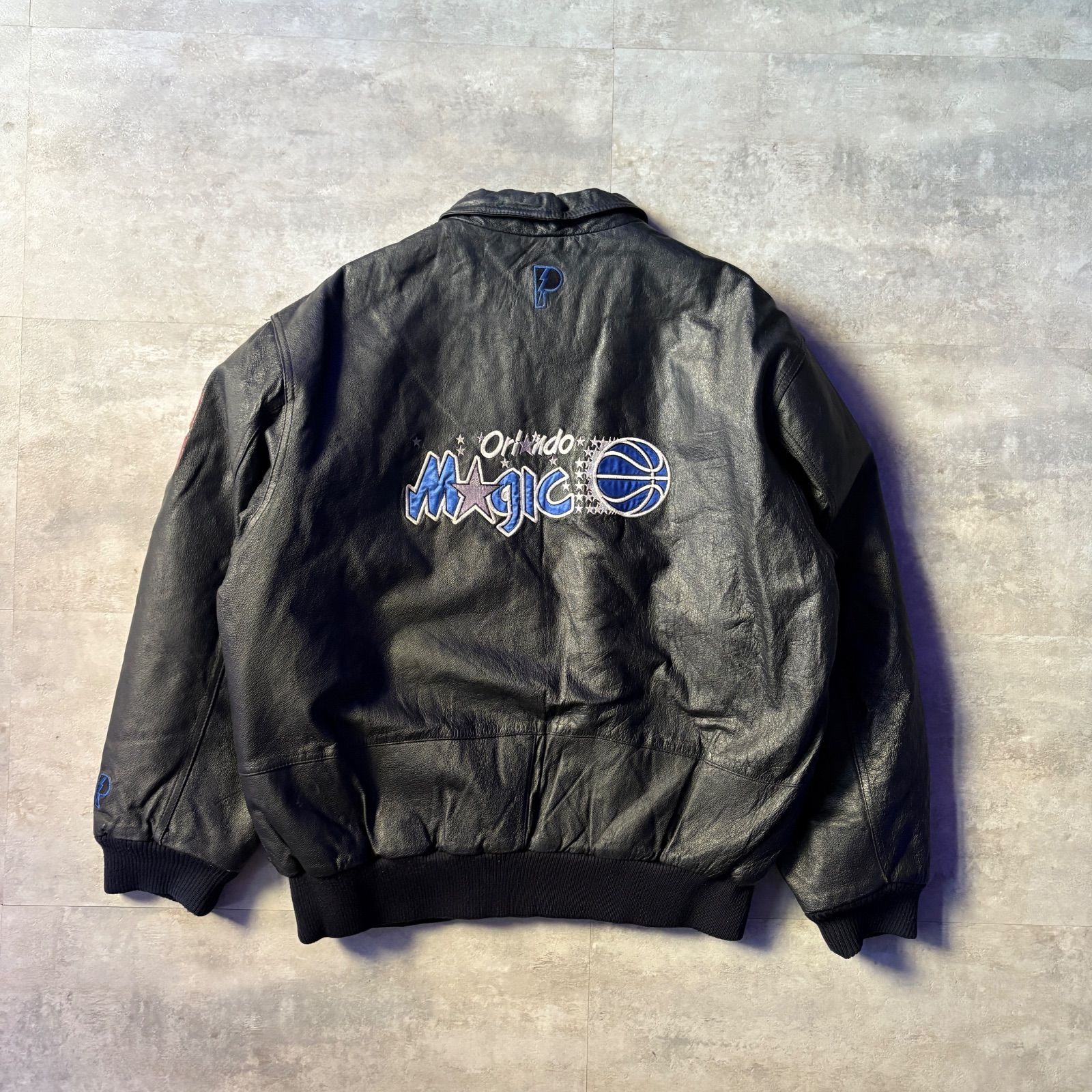 pro player NBA Orlando Magic leather jacket レザージャケット L
