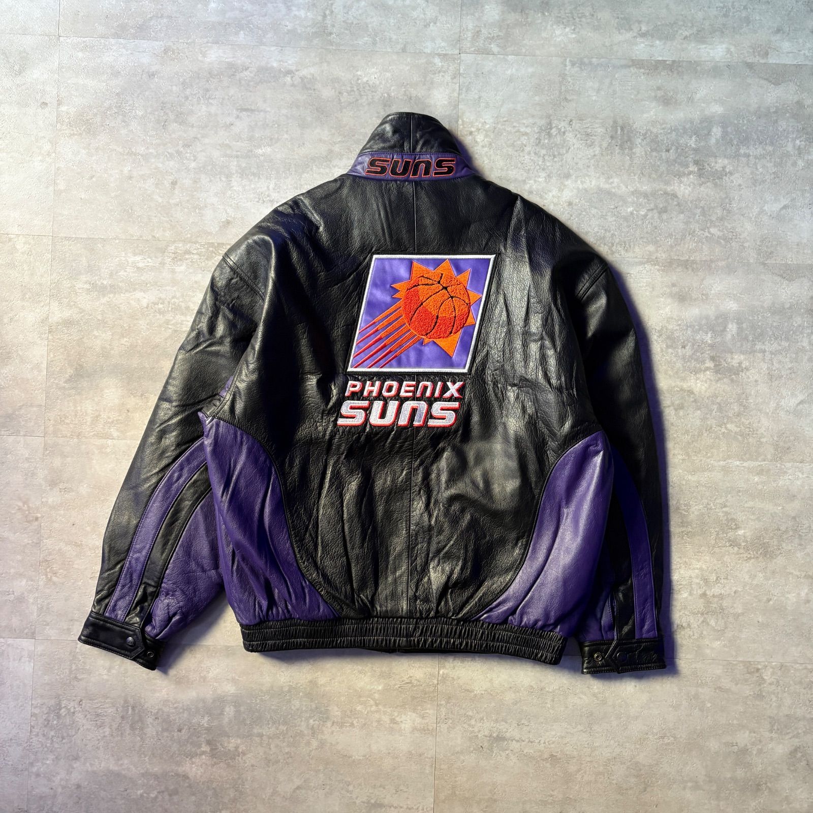 PHOENIX SUNS フェニックスサンズ レザージャケット リバーシブル L pro player ×WILSONS NBA Phoenix SUNS leather jacket レザー