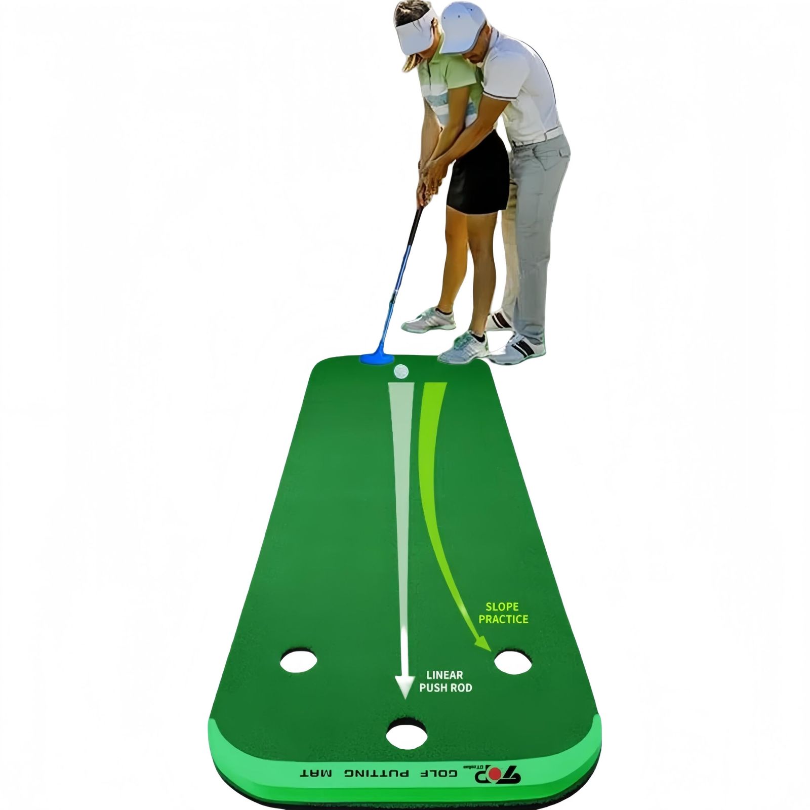 大型 パターマット3 M ゴルフ パター練習マット パッティング 練習器具 人工芝 消音 屋内 屋外 反復練習 ゴルフ用品