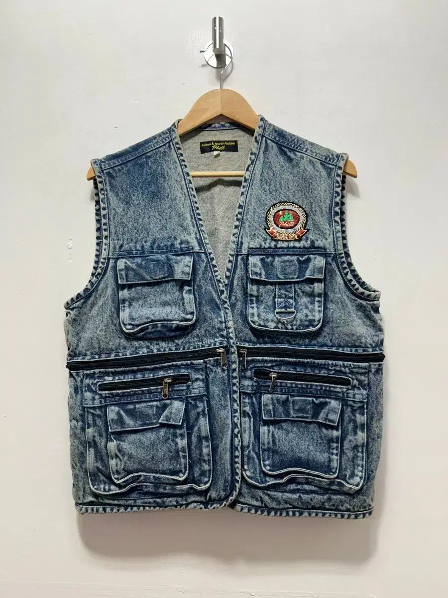 PIell デニム MULTI ポケット ベスト デニムベスト ヴィンテージ XL