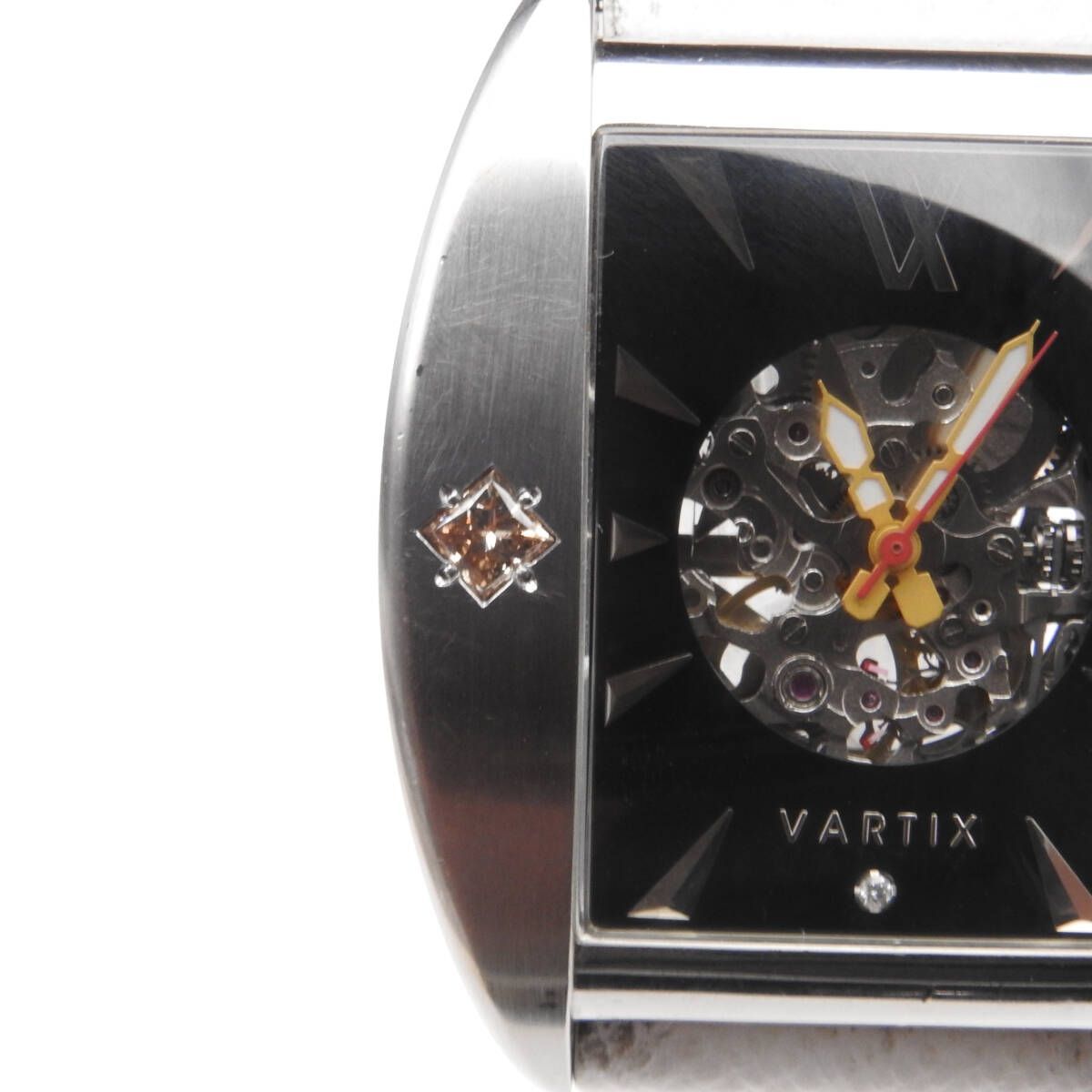  VARTIX ヴァティックス K5VN ダイヤ0 367ct 自動巻き メンズ 腕時計 ガクト監修 鑑別 保証書 取説 き 黒文字盤 バティックス オフィスカジュアル 自動巻き時計 腕時計(アナログ)