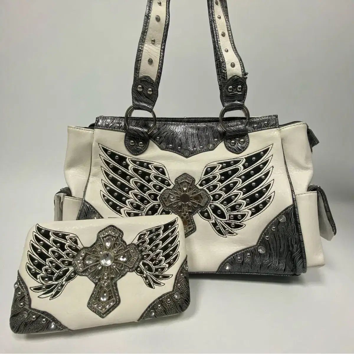 Y 2 K ヴィンテージ フリル ショルダーバッグ 財布 セット