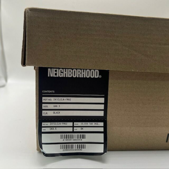 24 ss CLARKS BLACK SIZE-26.5 cm -FW 02 ネイバーフッド×クラークスワラビーブラック シューズ スニーカー 肌触り良好 スニーカー 