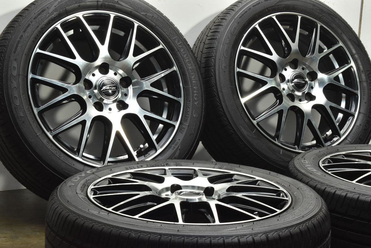 品 Fディレクション 16 in 6.5 J 48 PCD 114.3 トーヨー ナノエナジー 3 195|55 R ノア ヴォクシー アクセラ アテンザ CR-Z 可