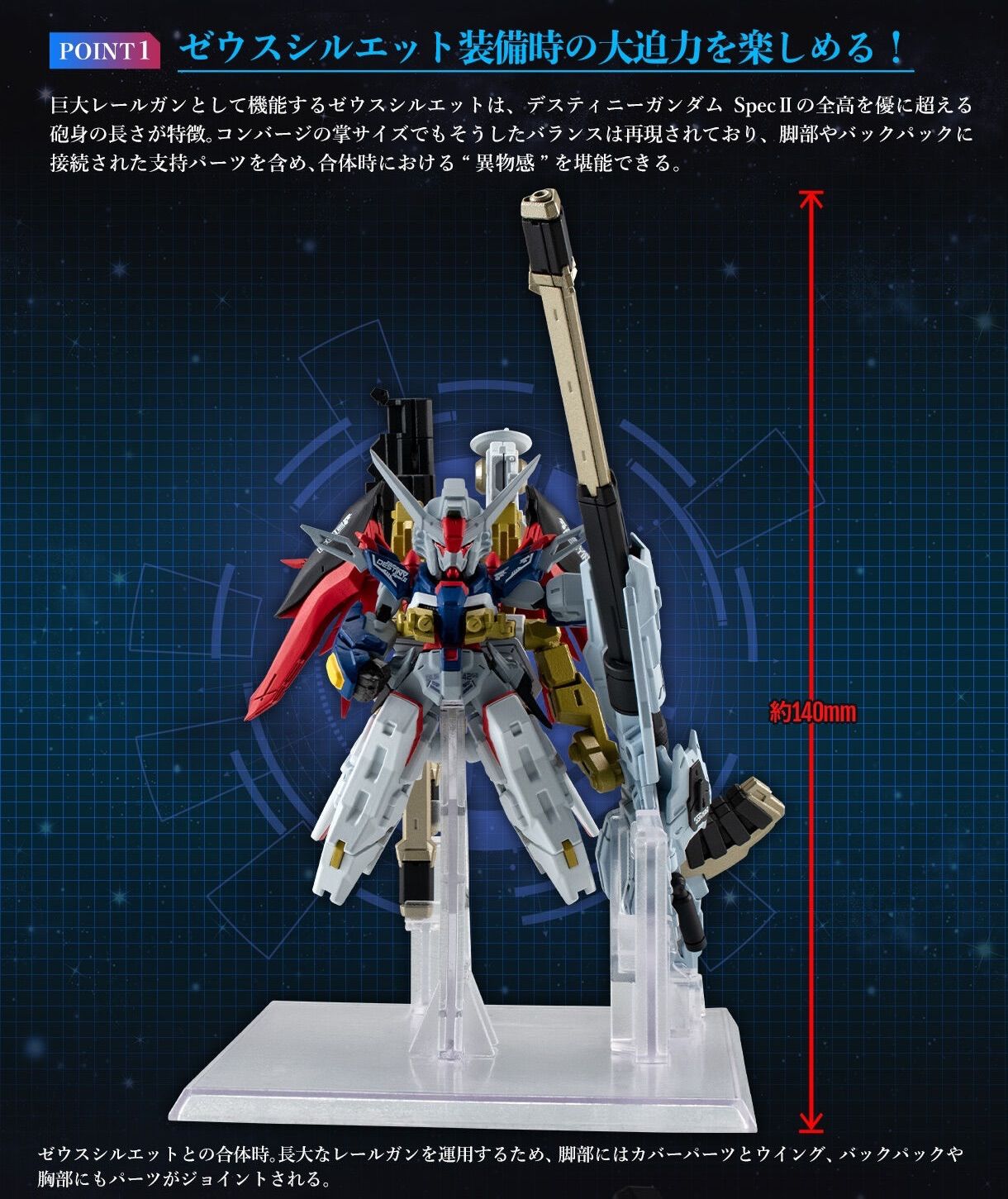 FW GUNDAM CONVERGE デスティニーガンダムSpecII&ゼウスシルエット 