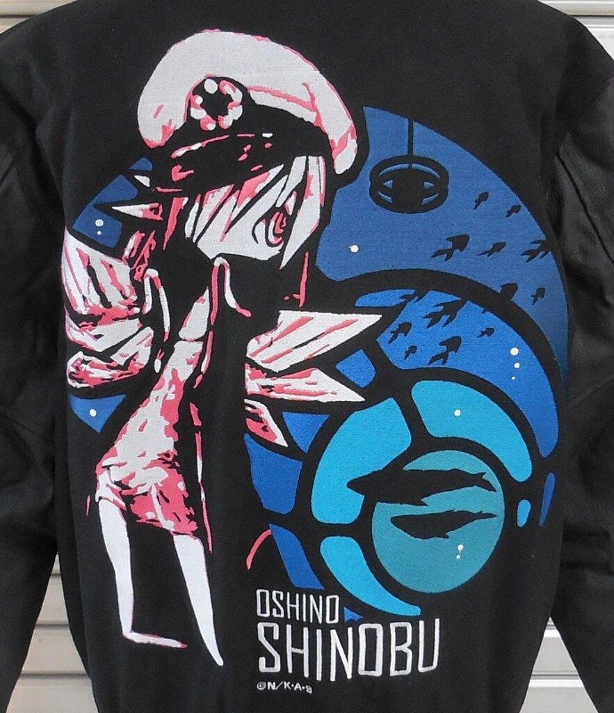 Gift C 87 物語 シリーズ セカンドシーズン 刺繍スタジアムジャンパー 忍野忍 ブラック フリーサイズ 身丈約64 cm 袖丈約60 肩幅約50