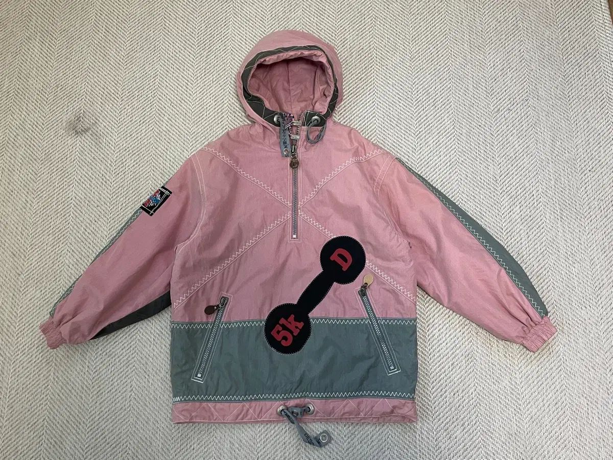 90年代 パネル バイカラー フード アノラック ジャケット J 03678