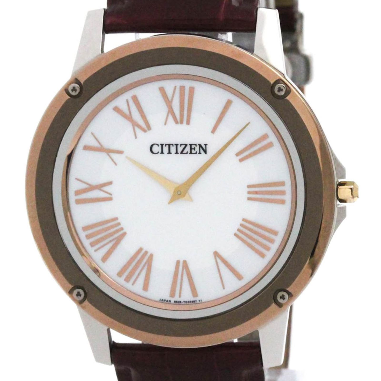 シチズン CITIZEN エコドライブ ステンレススチール レザー ソーラー メンズ 時計 AR 5026-05 A ♥