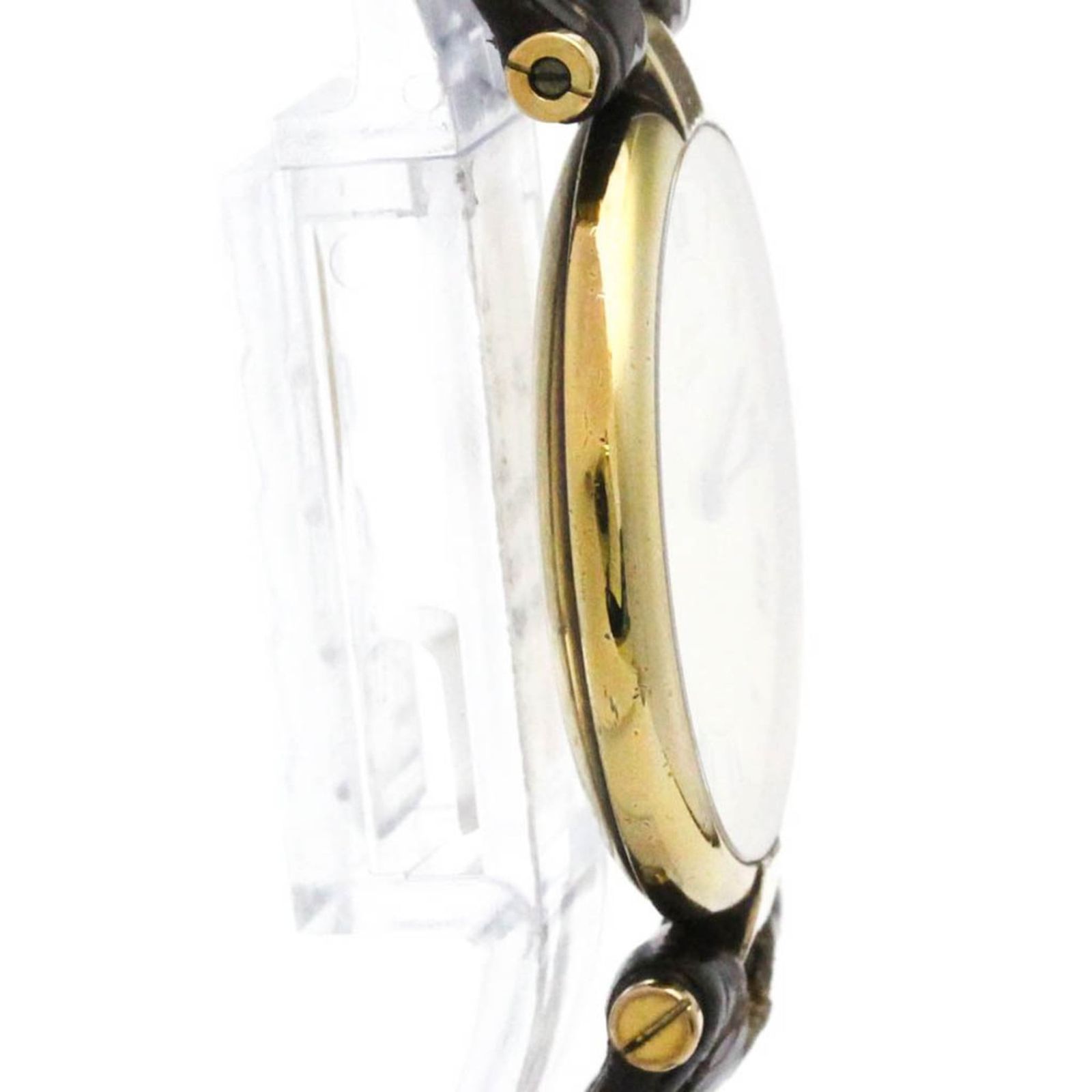  カルティエ CARTIER マスト ヴァンドーム ゴールドプレート レザー クォーツ ユニセックス 時計 590003 腕時計(クォーツ) 腕時計(アナログ)