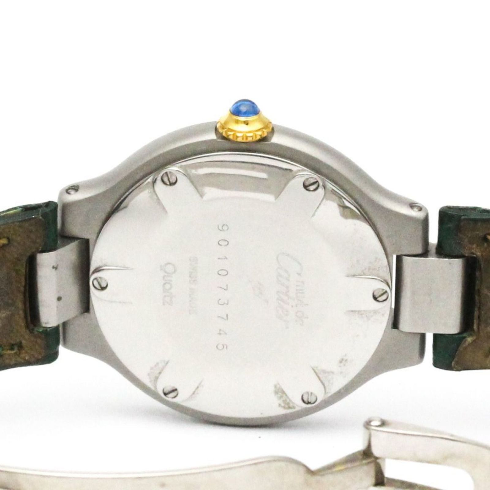  カルティエ CARTIER マスト21 ゴールドプレート ステンレススチール レザー クォーツ レディース 時計 腕時計(クォーツ) 腕時計(アナログ)