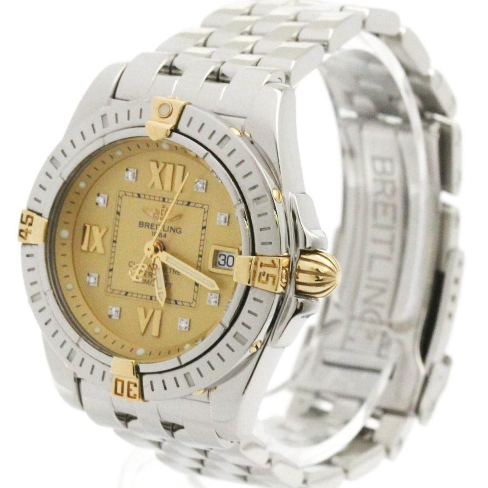 ブライトリング コックピット レディ K 18 ゴールド ステンレススチール クォーツ レディース 時計 B 71356 外装仕上げ済み
