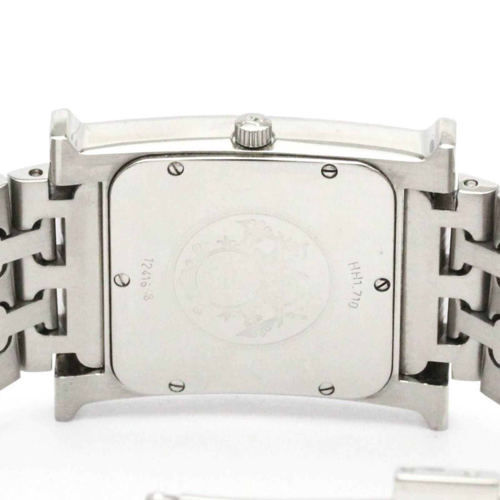  エルメス HERMES Hウォッチ ステンレススチール クォーツ メンズ 時計 HH 1.710 外装仕上げ済み 腕時計(クォーツ) 腕時計(アナログ)