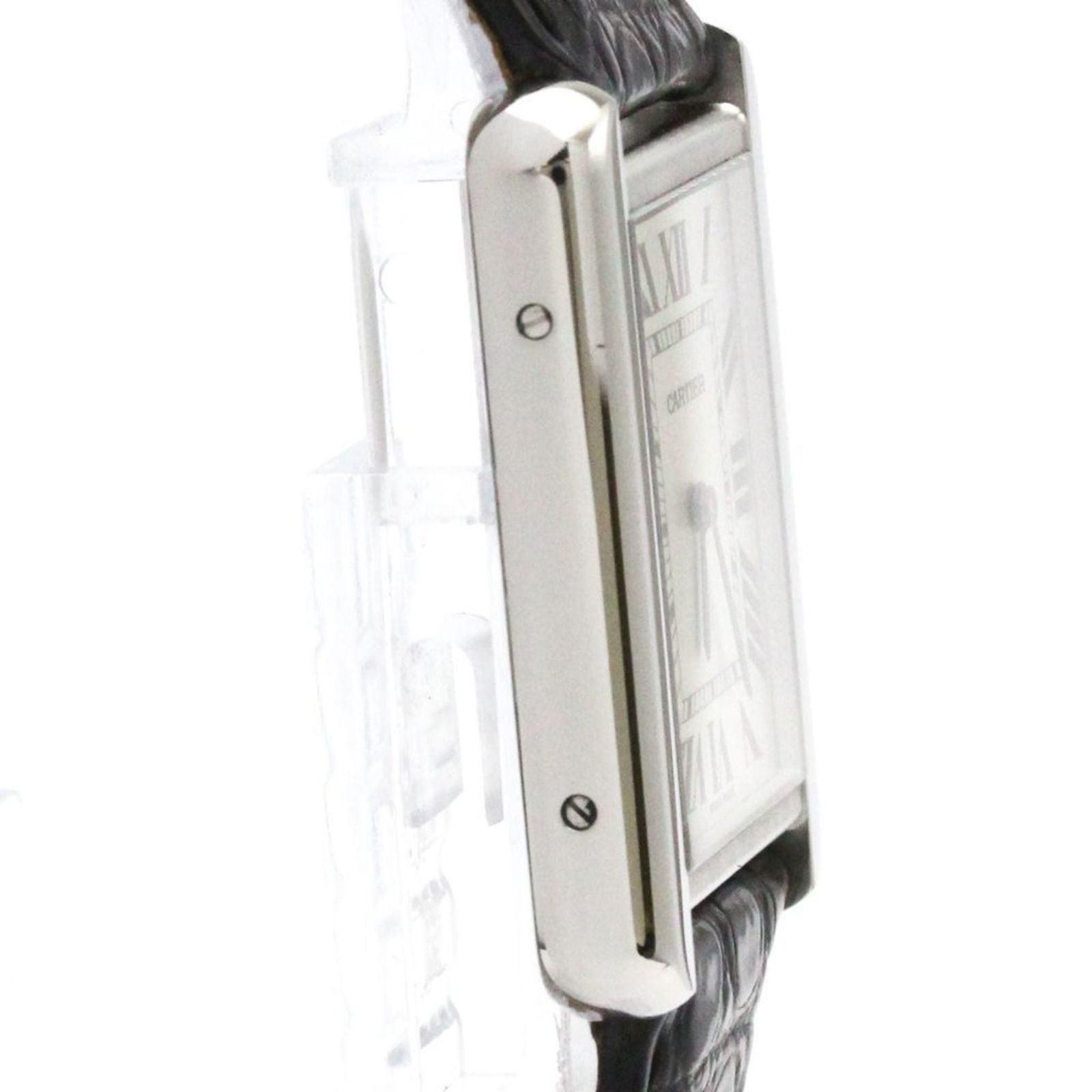  カルティエ CARTIER タンクソロ LM ステンレススチール レザー クォーツ メンズ 時計 外装仕上げ済み 腕時計(クォーツ) 腕時計(アナログ)