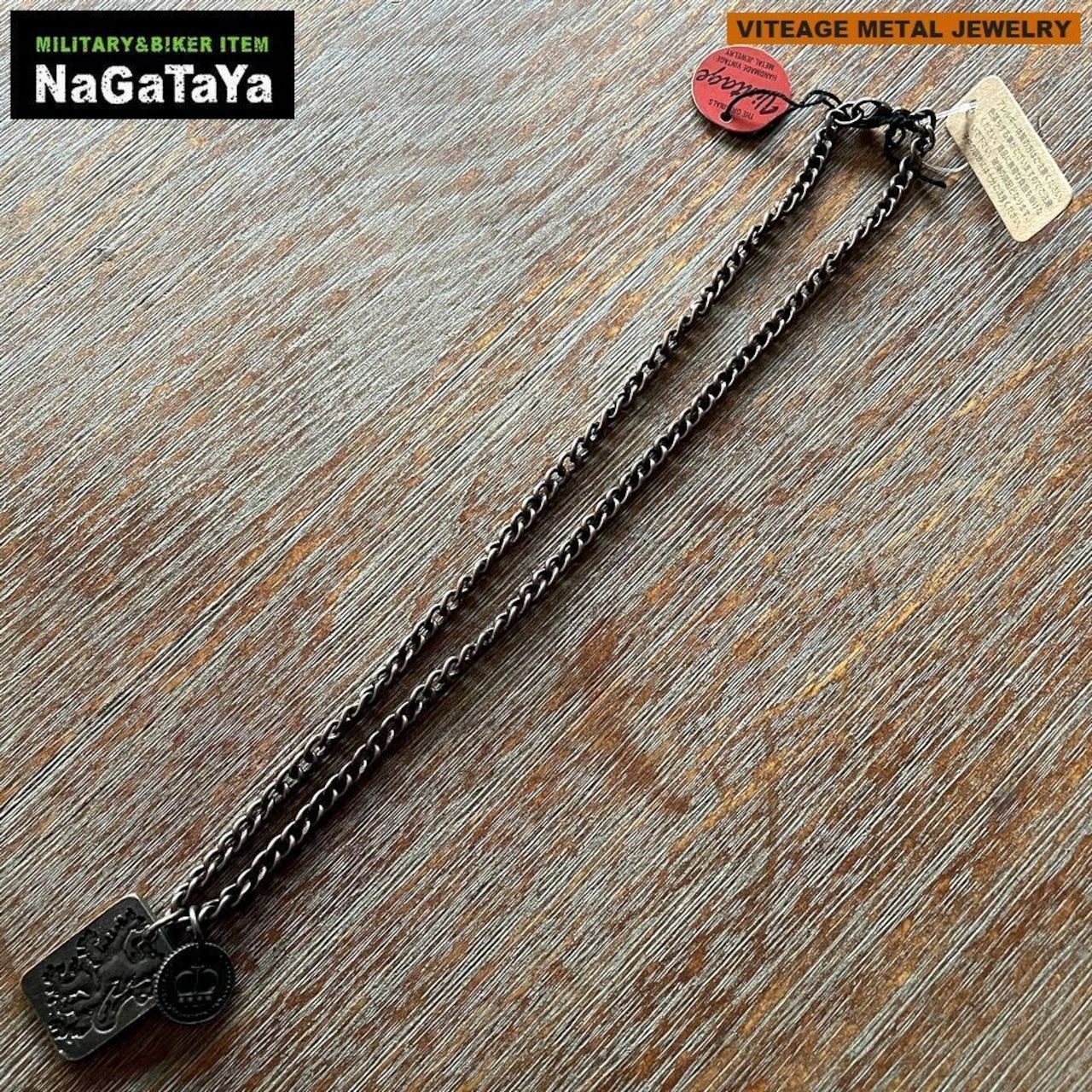 新品 ヴィンテージネックレス ダメージ加工 アンティーク 色褪せ 汚し 