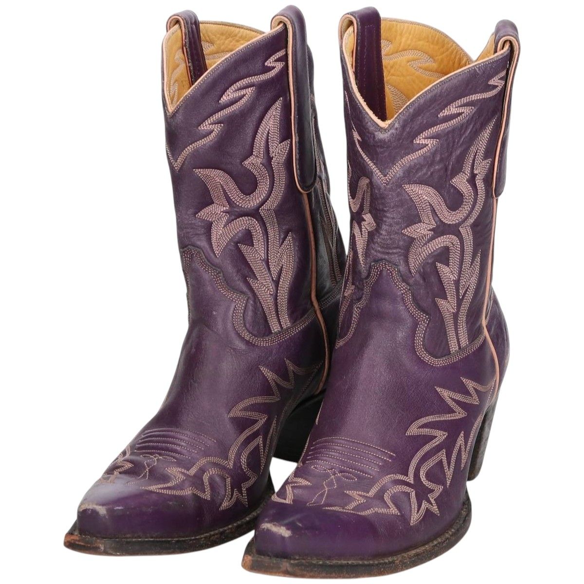 古着 LIBERTY 総柄 ショートウエスタンブーツ 8 1|2 B レディース25.5 cm相当|saa 014666