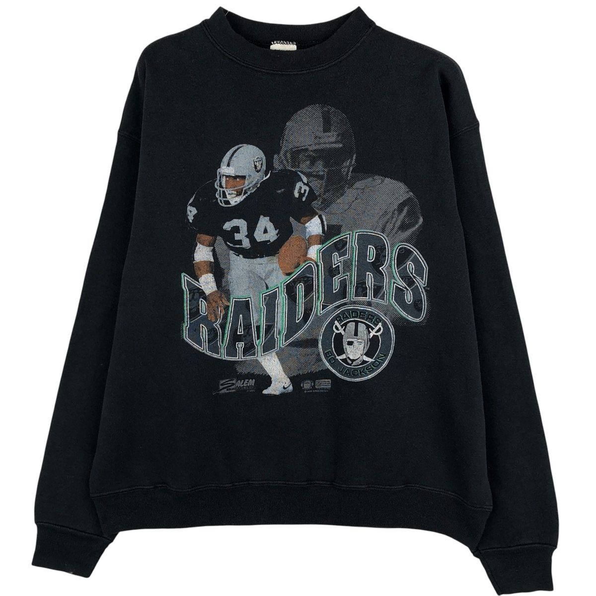 古着 90年代 M NFL LAS VEGAS RAIDERS ラスベガスレイダース プリントスウェットシャツ トレーナー |eaa 606795