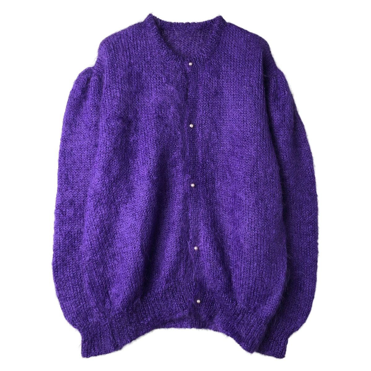 古着 無地 ウールニットカーディガン 不明 レディースXL相当 長袖|eaa 604176