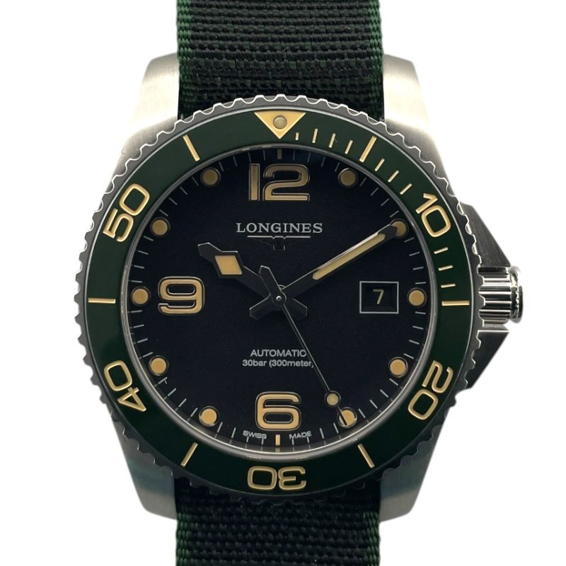 ロンジン ハイドロコンクエスト L 3.781.4.05.2 ブラック SS 自動巻き メンズ 腕時計