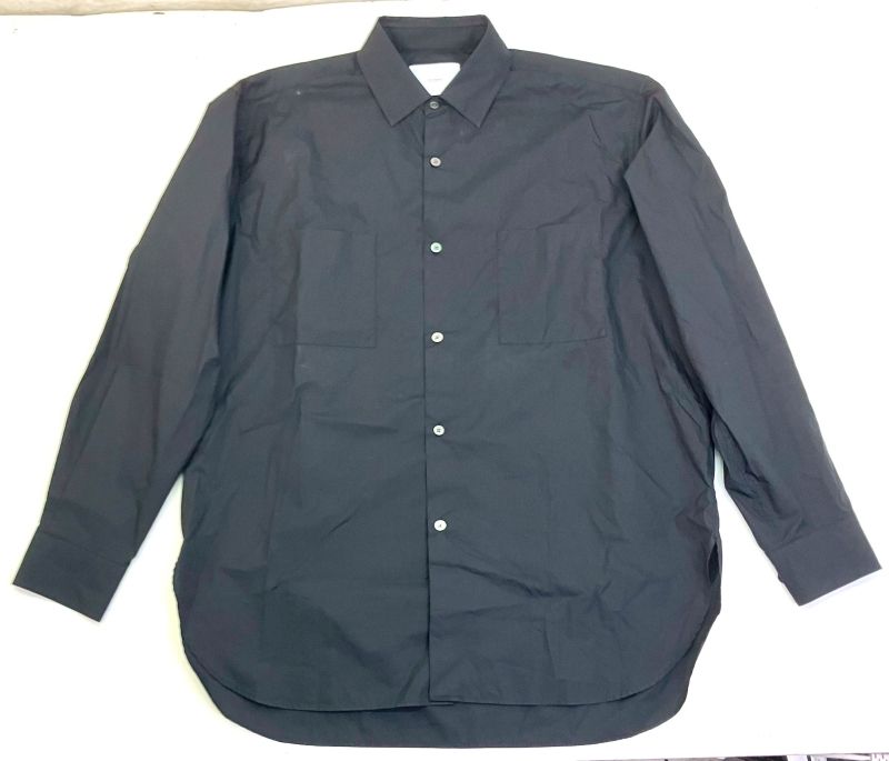 01 w-5841 シュタイン stein DOWN PAT SHIRT オーバーサイズ ダウンパット 長袖シャツ ST.1157 ブラック サイズS アウター 品
