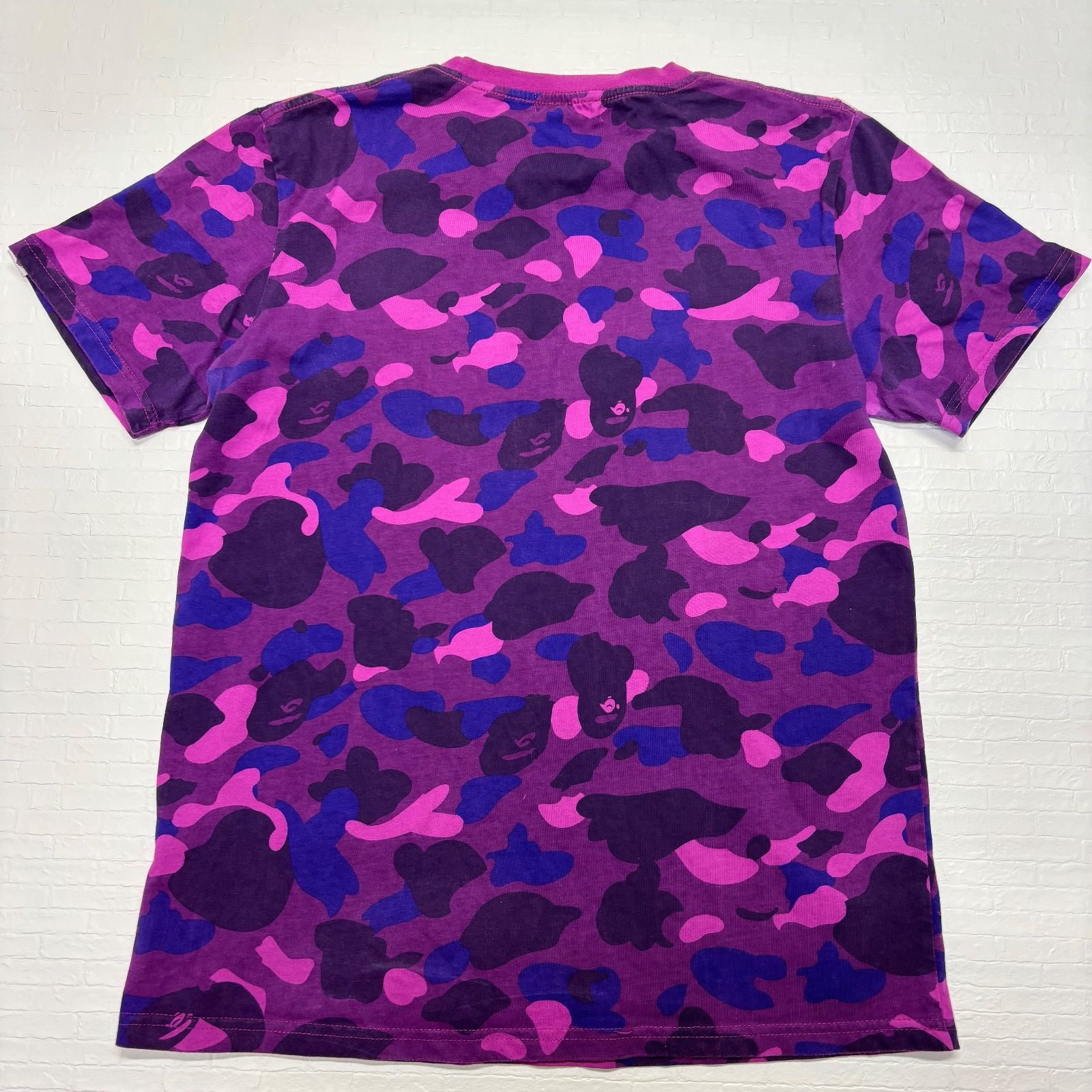 A BATHING APE アベイシングエイプ Tシャツ XL 紫 パープル 迷彩