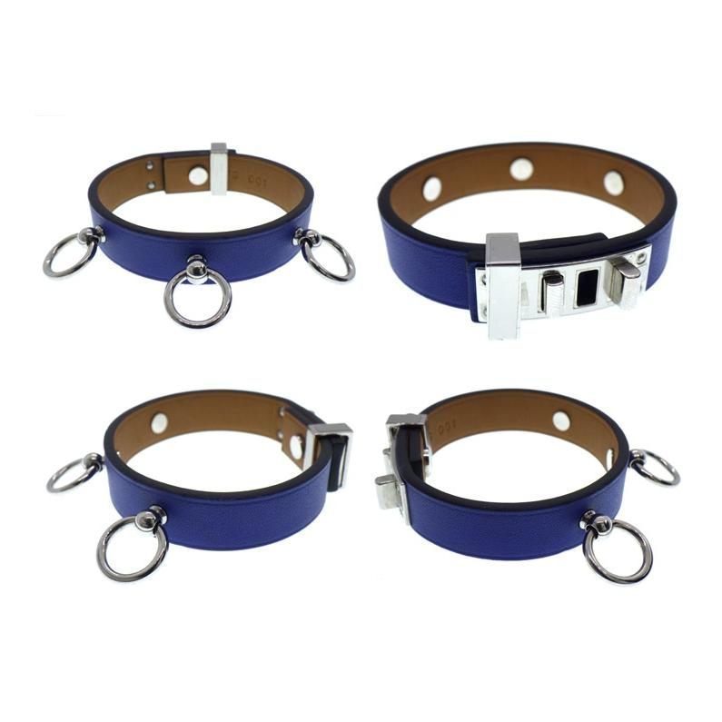 エルメス HERMES 【 ミニドッグ 】 A 刻印 レザー ブレスレット 46943