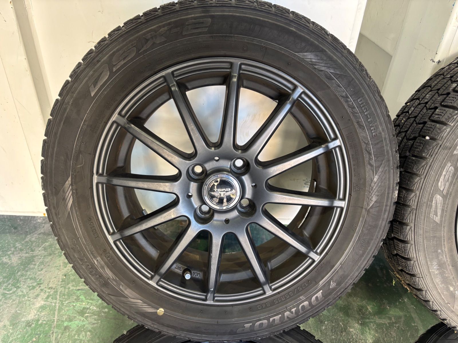 トヨタ アクア ホイール PCD 100 4 H weds 175|65 R 15 スタッドタイヤ